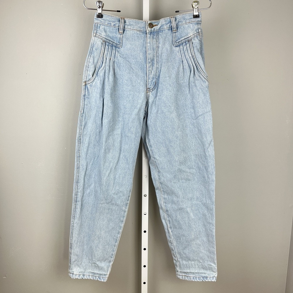 Vintage‎ 80s Bill Blass Denim Jeans Womens 8P Pleated Front High Rise 27x27